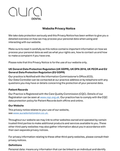 Website Privacy Notice